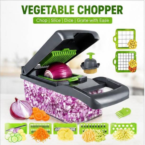 Ganesh Enterprise Multipurpose Vegetable Chopper for Kitchen | Easy Manual Food Cutter Vegetable Chopper 1 Chopper
