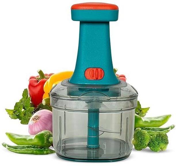 RAGHAV CRAFTS Hand Push 650ML with 3 Stainless Steel Blades Vegetable & Fruit Chopper