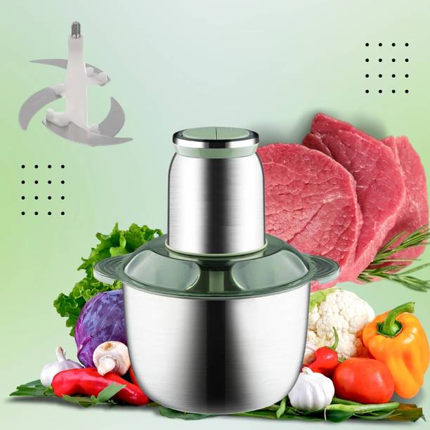Shikshapatri 2L Food Processor Mincer Slicer Vegetable Machine,Electric Meat Grinder home use Electric Vegetable & Fruit Chopper