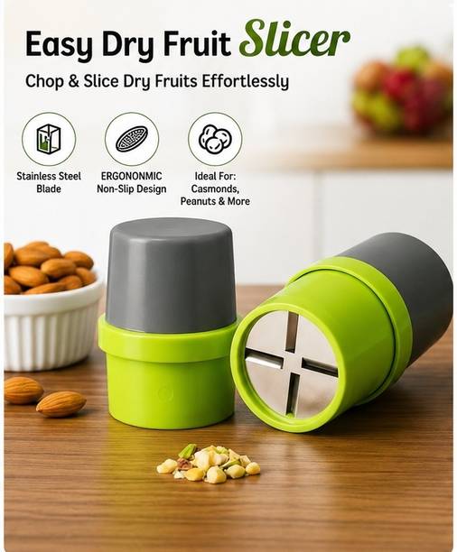 SeaRock Manual Dry Fruit Cutter Grater for Almond Cashew Hazelnut Kitchen Stainless 12 Coconut Grater & Slicer