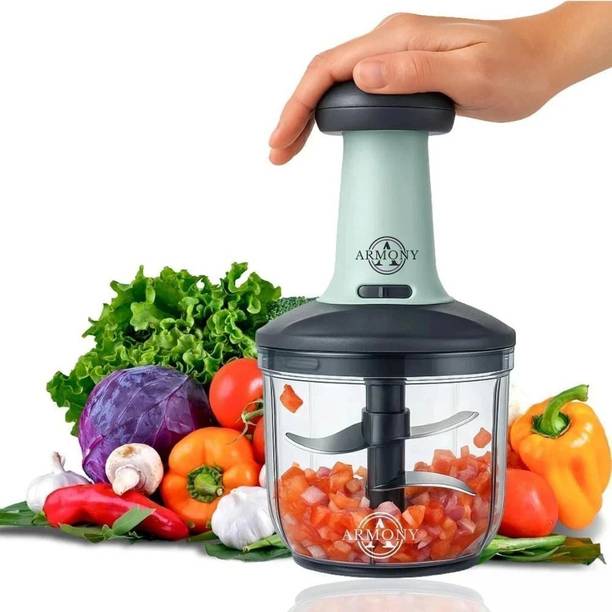 Armony Hand Push 650ML with 3 Stainless Steel Blades Vegetable & Fruit Chopper