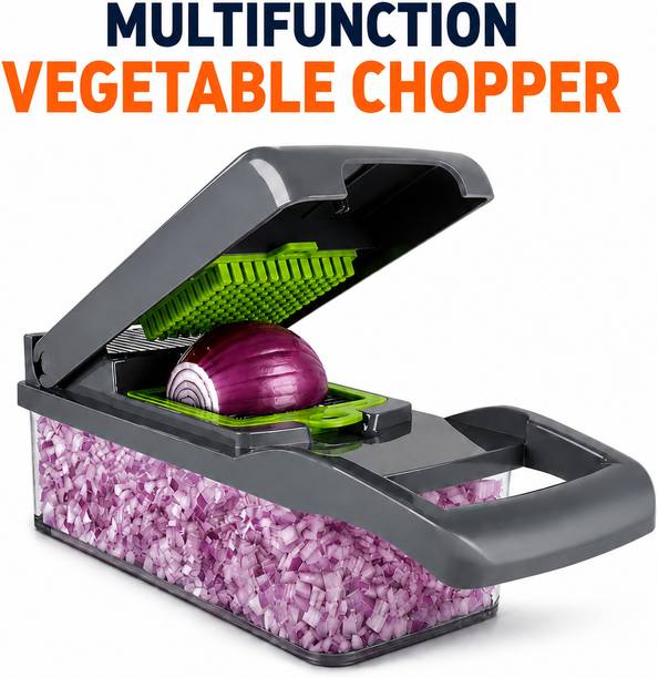 Cloudcraft by N/a Premium 6-Blade Vegetable Cutter | Safe & Easy Multifunction 14-in-1 Vegetable & Fruit Chopper