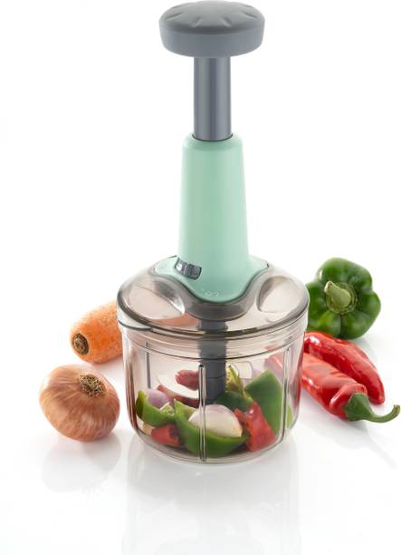 MAGICSPOON Push Chopper with 4 Blades for Effortless Chopping Vegetables & Fruits Vegetable & Fruit Chopper