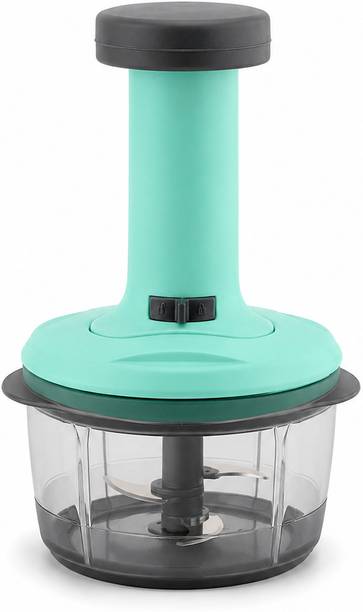 Saule by Rapidghar.com Push Kitchen item 800ml with 3 Stainless Steel Blades Vegetable & Fruit Chopper