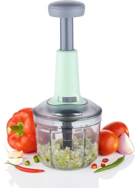 MAGICSPOON Chopper, Onion Cutter, Onion Chopper, Vegetable Chopper (Teal, 900ml. 4 Blades) सब्जी और फल