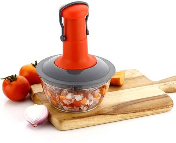 Mahi Premium by MAHI PREMIUM New Hand Push 500 ML with 3 Stainless Steel Blades Vegetable & Fruit Chopper Vegetable & Fruit Chopper