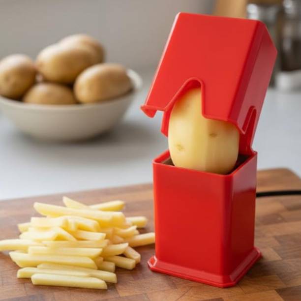 kitchfy by Kitchfy Potato Chipser, French Fries Chips Maker Machine With Stainless Steel Blade Vegetable & Fruit Slicer