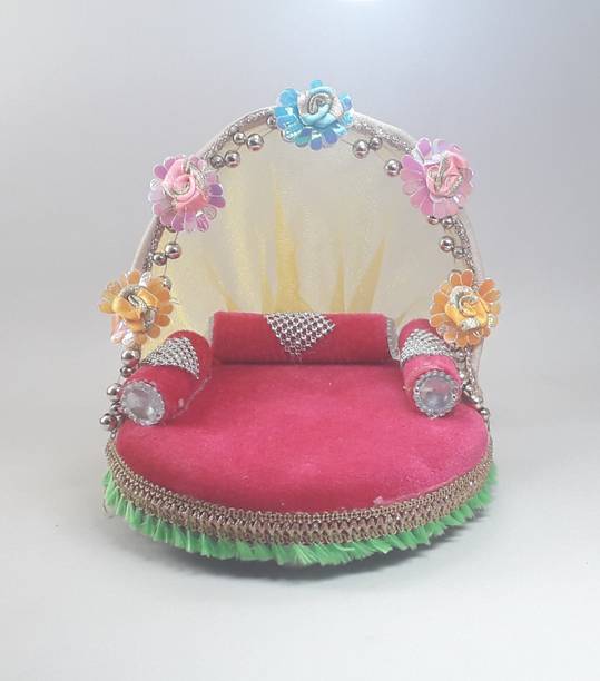 RDH ENTERPRISES Thakur ji Singhasan, Laddu Gopal ji Singhasan usable 0 to 3 no Wooden All Purpose Chowki