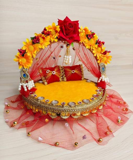Unique Palette Wooden Pooja Chowki