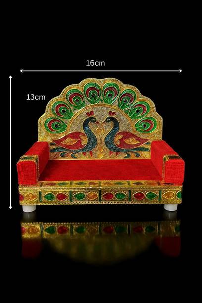 MithilaCart 2 To 5 No Laddu Gopal Singhasan Bal Gopal Singhasan Thakurji God Sofa Wooden Wooden Pooja Chowki