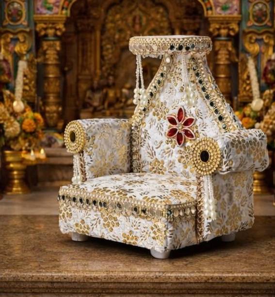 Ridhi Sidhi Handicraft 3 Chattar 2 Singhasan 0 to 4 No Wooden All Purpose Chowki