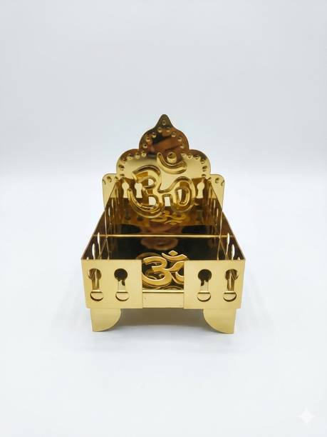 Radhika Crft Radhika Crft Steel Om Singhasan for Laddu Gopal Steel All Purpose Chowki