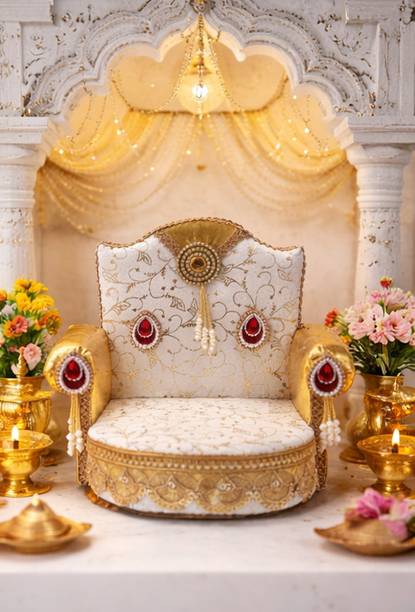 Ridhi Sidhi Handicraft #1-Necles-singhasan Wooden All Purpose Chowki