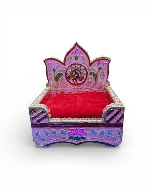 Golden Agarbatti Centre SINGHASAN_1 Wooden Pooja Chowki