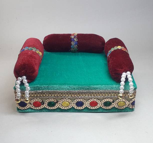 RDH ENTERPRISES RDH Enterprises Thakur ji Singhasan ,Laddu Gopal ji Singhasan usable 0 to 3 no Silk All Purpose Chowki