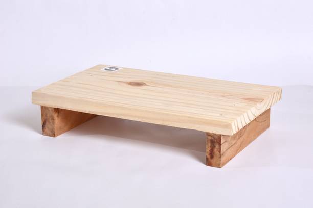JCT AGRICO natural strong wooden stool/chowki(pine wood plank(natural design)hard wood legs Stool