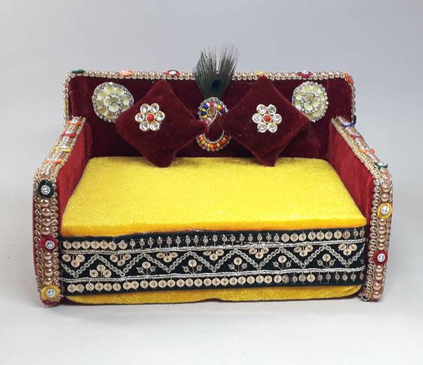 RDH ENTERPRISES Thakur ji Singhasan ,Laddu Gopal ji Singhasan usable 2 to 4 no Silk All Purpose Chowki