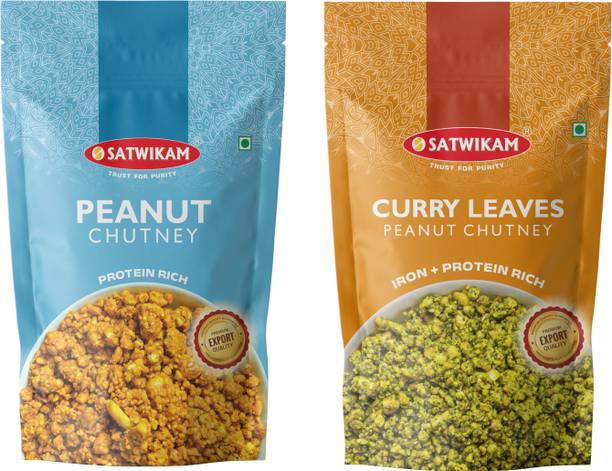satwikam Peanut Podi (No Onion, No Garlic- pack of 2), Shelf Life:6M Chutney Granules