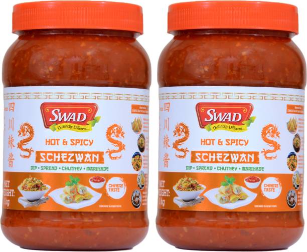 SWAD Hot & Spicy Schezwan 2kg | Dip | Spread | Chutney | Marinate Chutney Paste