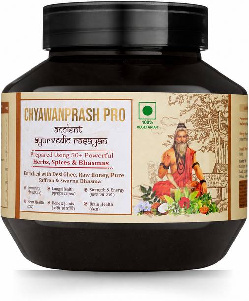 MANGO HERBS Chyawanprash Pro 500g | 50+ Herbs & Swarna Bhasma No Added Sugar