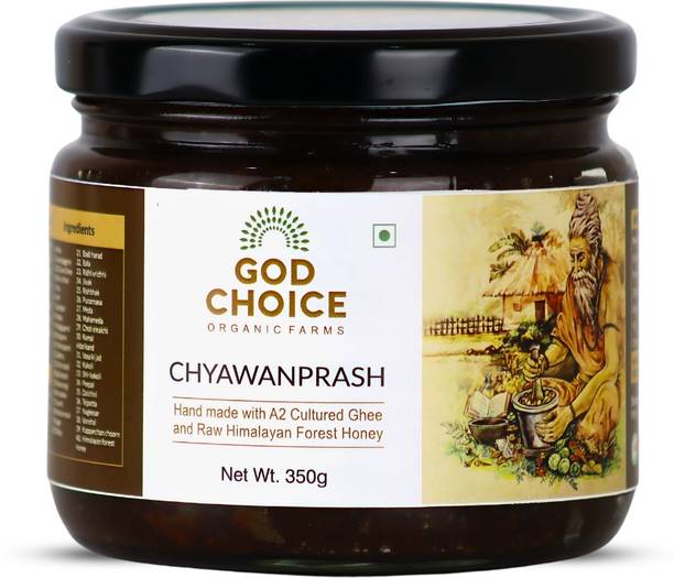 God Choice Organic Farms Ayurvedic Chyawanprash 350 gm | Strength & Immunity Booster Organic Chyawanprash
