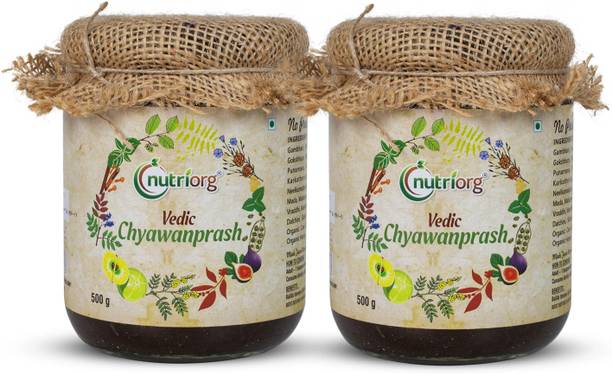 Nutriorg Vedic Chyawanprash - Made from 54 Organic Herbs (500gx2)