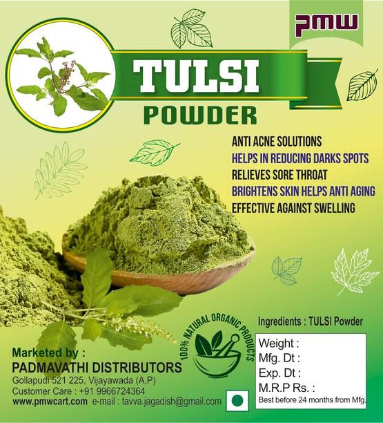 PMW Tulasi Powder - Jar Pack - Tulsi leaves - Powder - 1 Kilo(sv)