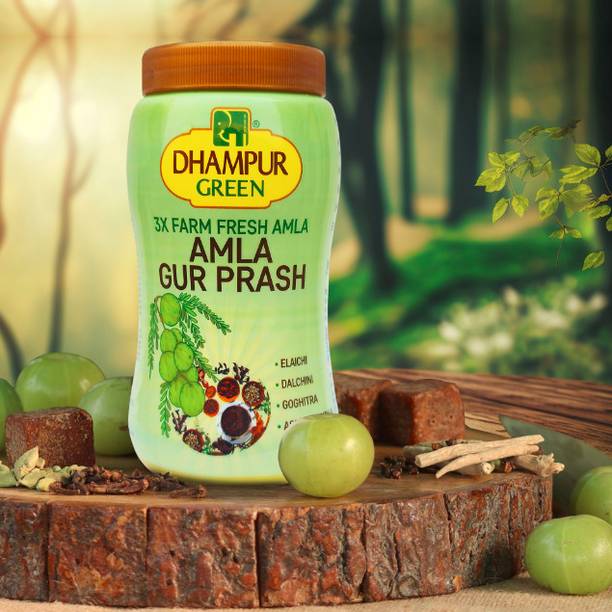 DHAMPUR GREEN 3x Farm Fresh Amla Gur Prash