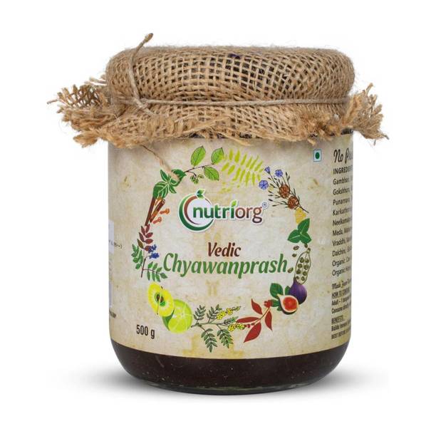 Nutriorg Chyawanprash|Sugar-Free|48 Herbs|Made with Honey