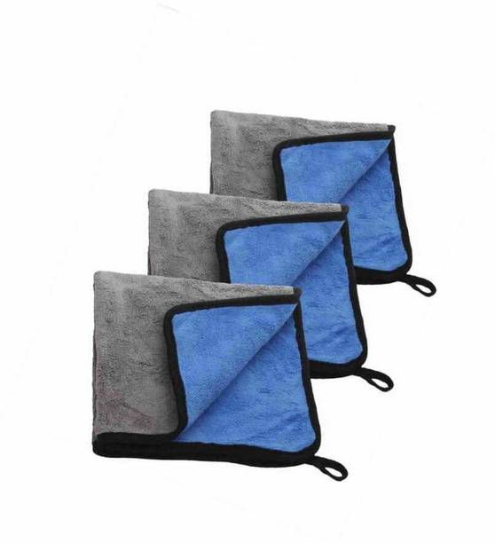 AM Creations Pack of 3 Lint Free Dual Sided Vehicle, Glass & floor Cleaning Cloth AC2.391 Wet and Dry Microfiber Cleaning Cloth