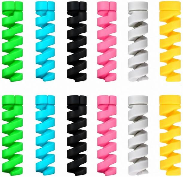 Rajbrothers 12 Pcs Cable Protector Spiral Wire Saver | Cable Protector
