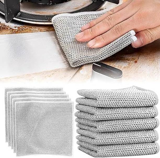 ERR ERR Non Scratch Wire Dishwash Cloth Dry Stainless Steel, Microfiber Cleaning Cloth