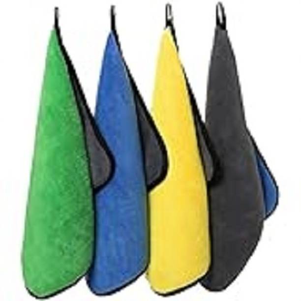 AM Creations Pack of 5 Lint Free Dual Sided Vehicle, Glass & floor Cleaning Cloth B.591 Wet and Dry Microfiber Cleaning Cloth