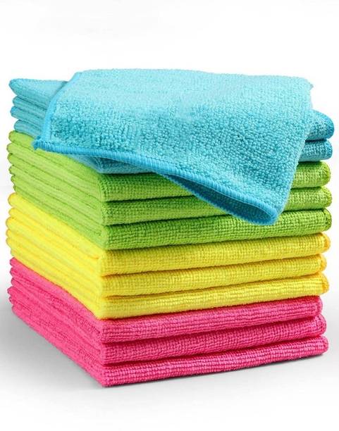 EasyShop Solid Color Cleaning Cloth, Modern Cotton Cleaning Cloth For Household Wet and Dry Cotton Cleaning Cloth
