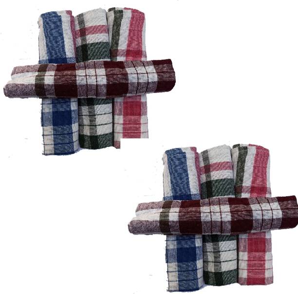 CLEANSKY BIG SIZE20*20 INCH 100%Cotton,Multipurpose Kitchen,Chapati Napkin&Cleaning Cloth Wet and Dry Cotton Cleaning Cloth