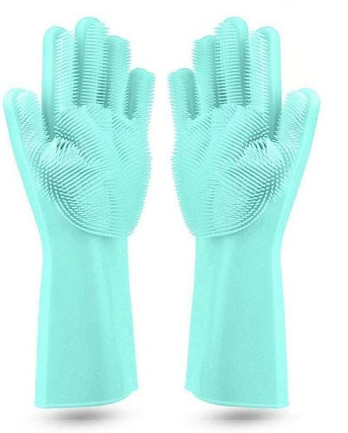 Mid Light Reusable Silicone dish washing gloves Gardening Wet and Dry Glove M75 Wet and Dry Disposable Glove