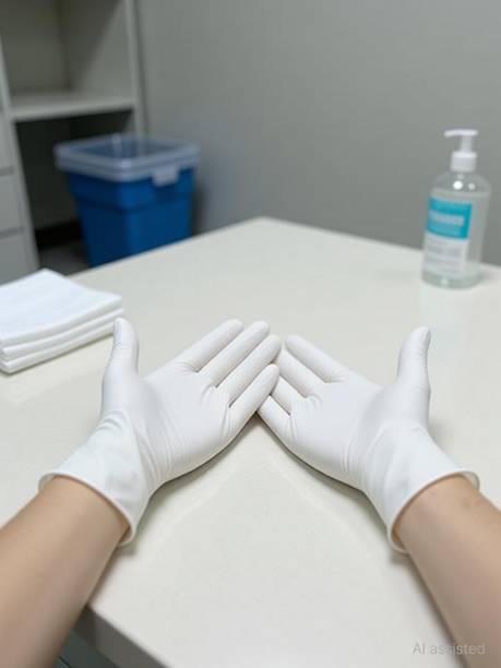starkyte Unisex Nitrile Medical Tear Resistant Gloves | Non Allergic Cleaning Gloves Wet and Dry Glove Set