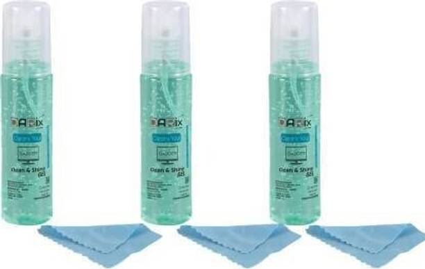mollie Darix Cleaning Spray Gel Includes Cloth for Computers, Laptops, Mobiles, iPad Screens Camera Lens Glasses Sunglasses TV Screens LED LCD Screens (100ml) (Pack Of 3) for Computers, Gaming, Laptops, Mobiles