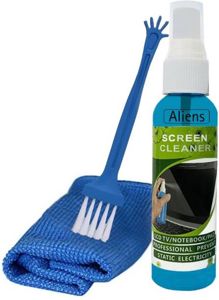 Aliens Professional 3 in 1 Cleaning Kit(100 ml) for Computers, Laptops, Mobiles, Gaming