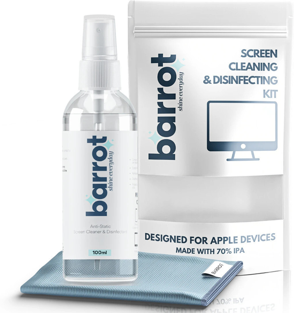 BARROT Screen Cleaning & Disinfecting Kit|Made with 70% IPA| Designed For Apple Devices for Computers, Laptops, Mobiles