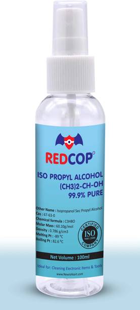 REDCOP Isopropyl Alcohol 99.9% Pure Rubbing Alcohol [(CH3)2-CH-OH] for Computers, Mobiles, Laptops, Gaming