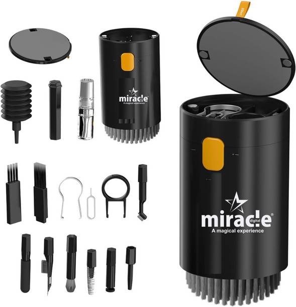 Miracle Digital 20 in 1 Black Multipurpose Device Cleaner Cleaning Kit for Mobiles, Computers, Laptops