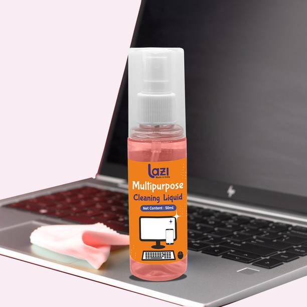 LAZI Laptop Screen Cleaner Cleaning Liquid Spray kit with Micro-Fiber Cloth ( 100ml ) for Laptops, Computers, Mobiles, Gaming