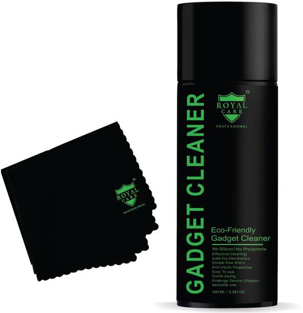 ROYAL CARE PROFFESSIONAL Eco-Friendly Gadget Cleaner Spray(100ml) with 1Pcs Microfiber Cloths for Laptops, Mobiles, Gaming, Computers
