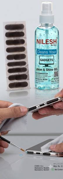 Nilesh Cleaning Gel Kit with Anti-Dust Speaker Mesh Protector Stickers Combo for Mobiles