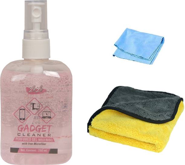 Lele Gadget Cleaner Perfumed Gel 200ml with microfiber (Wild Rose) for Mobiles