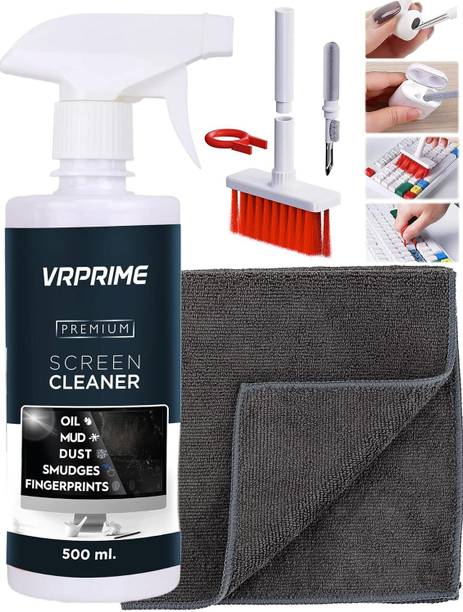 VRPRIME 500ML Laptop Cleaning Kit Screen Cleaner With Large Microfibre Cloth for Computers, Laptops, Mobiles
