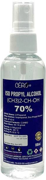 CERO ® ISOPROPYL ALCOHOL 70% Pure [(CH3)2-CH-OH] CAS: 67-63-0 (100ml) for Computers, Gaming, Laptops, Mobiles