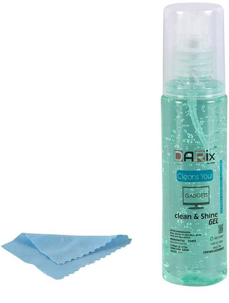 DARix Cleaning Gel Includes Soft Micro Fiber Cloth for Mobile Screen, Laptop Screen, LED TV Screen, iPad Screen, Camera Lens Glass, Sunglass - 100ml for Computers, Laptops, Mobiles