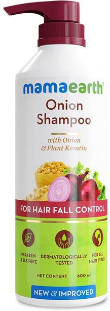 Mamaearth Onion Shampoo for Growth & Hair Fall Control with Onion & Plant Keratin